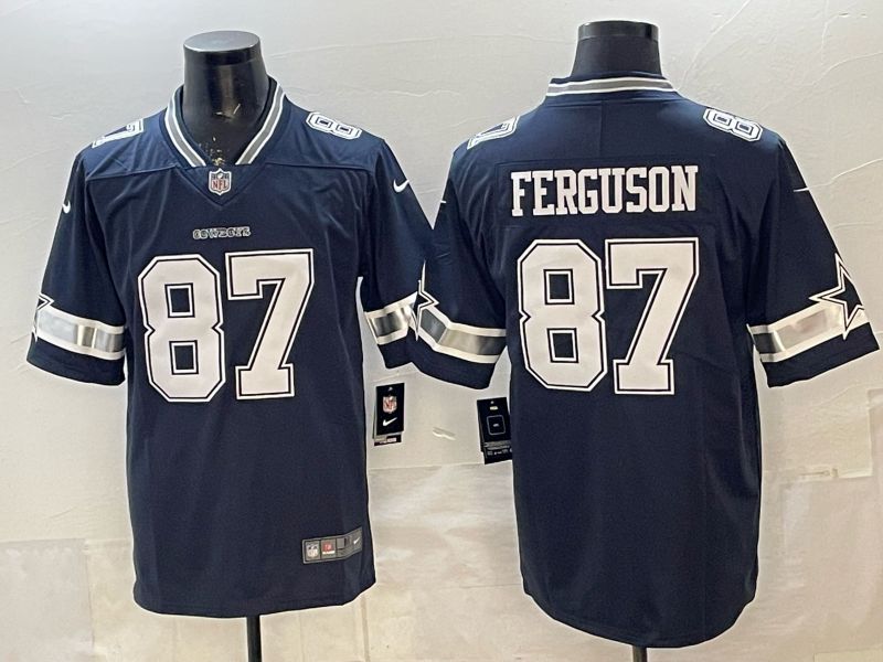 2026 Men Dallas Cowboys #87 Ferguson Blue 2th generations Nike Limited NFL Jersey style 001->dallas cowboys->NFL Jersey